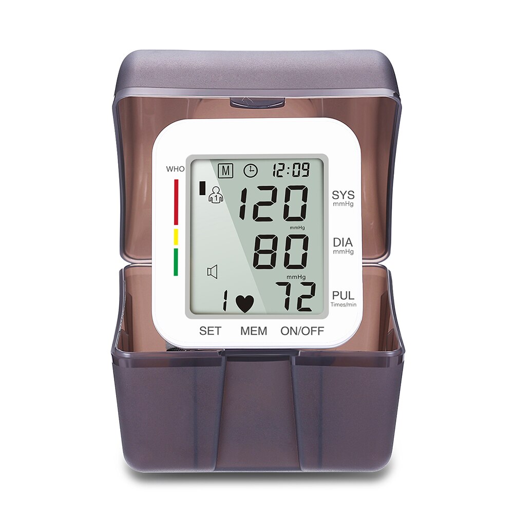 Huishoudelijke Automatische Digitale Pols Bloeddrukmeter Gauge Meter Lcd-scherm Heart Beat Rate Pulse Meter Meet Tool