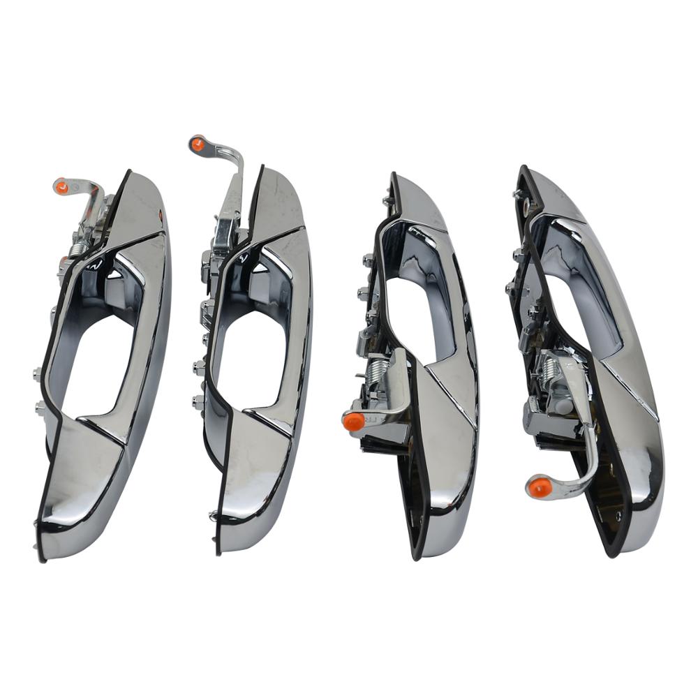 AP02 4PCS 1Set Exterior Door Handle 20828258 for Chevrolet Avalanche/Silverado/Suburban Tahoe Cadillac ESV/EXT GMC Sierra Yukon