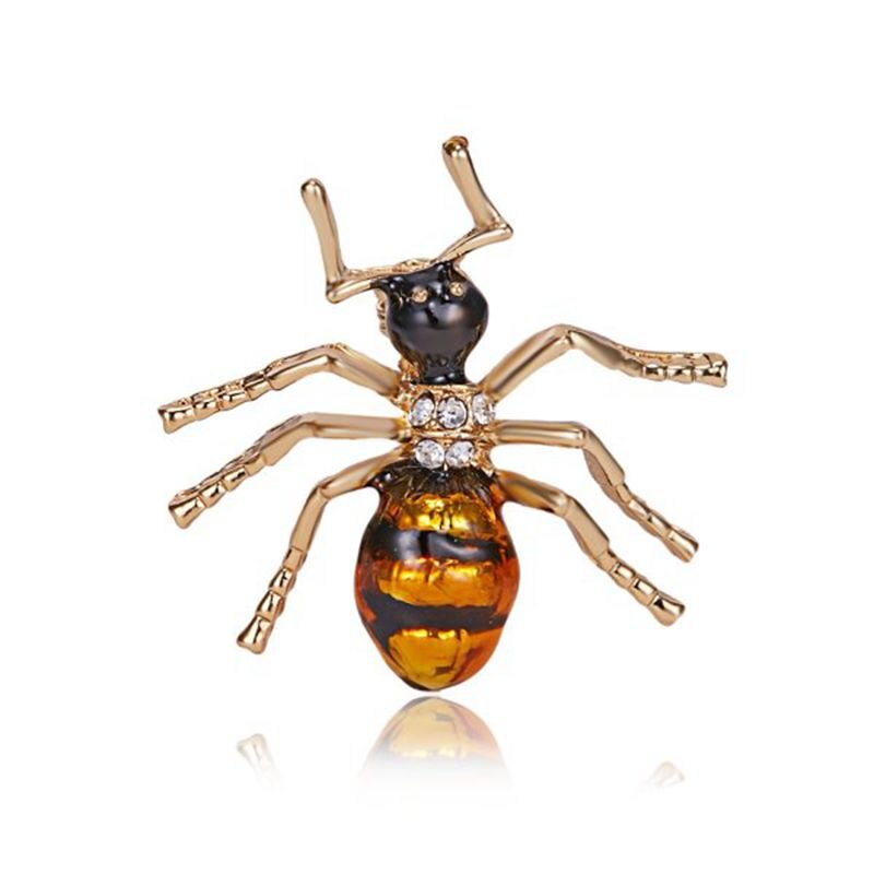 Leuke Insect Hagedis Lieveheersbeestje Spider Gecko Broches Rhinestone Animal Emaille Broche Pins Vrouwen Meisjes Verjaardag Festival Sieraden: 12