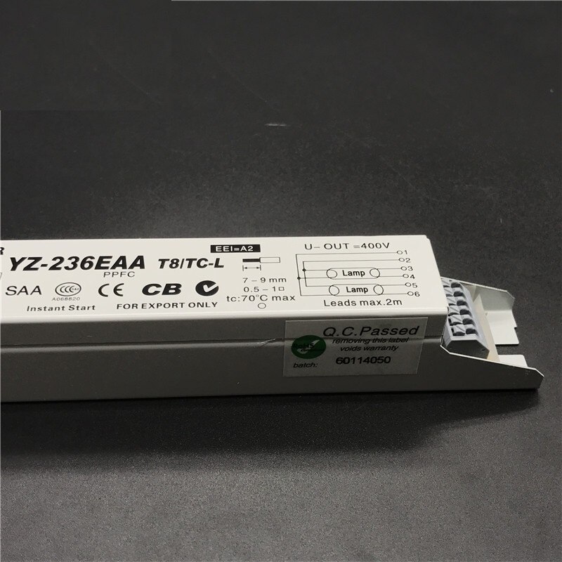 1pc 3AAA YZ-236EAA T8 TC-L 220-240V 2x36W 2x40W L290D Neon Lamp / Fluorescent Lamp Electronic Ballast