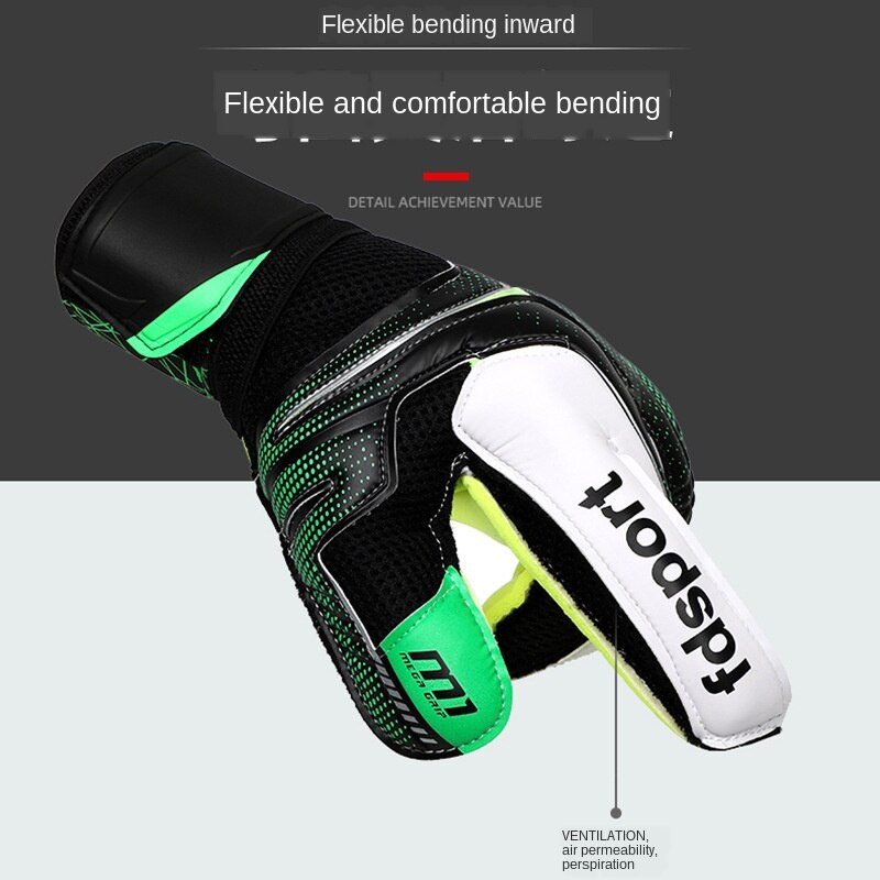 Men's Soccer Goalkeeper Gloves Full Latex Soccer Goalie Training Gloves Football Protection Keeper Gloves Adult