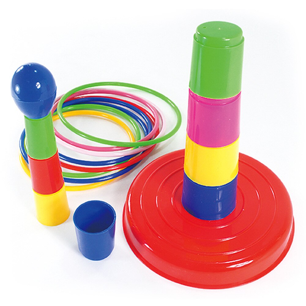 Eltern-kind Werfen Ferrule Spielzeug Regenbogen Jenga Ringe Spielzeug Große Kreuz Fünf-ring Zwinge Spielzeug Kinder Pädagogisches Spielzeug LXX