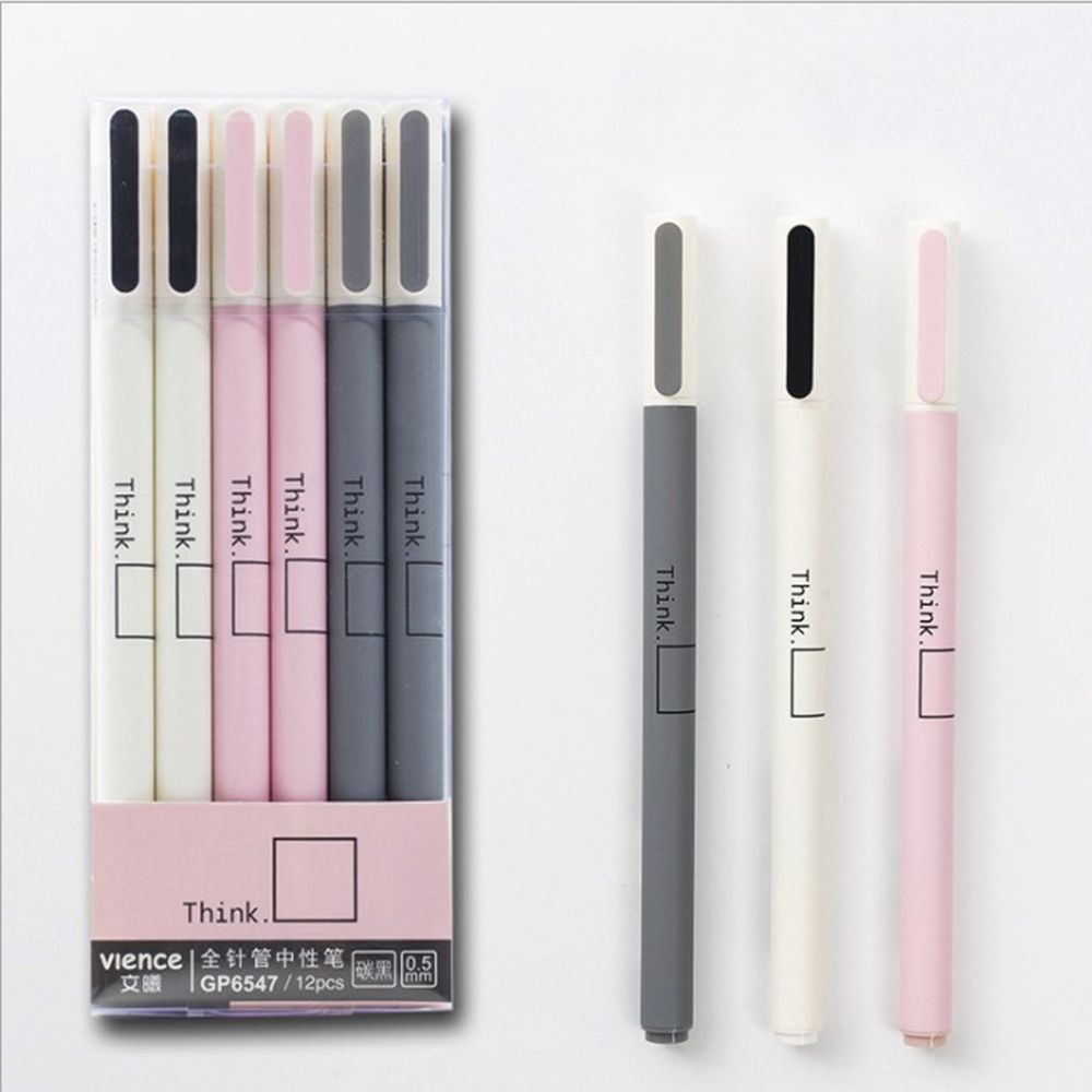 1pcs Cute Gel Pens Black Ink Pen fresh Think Ballpoint School Stationery Office Supply 0.5mm