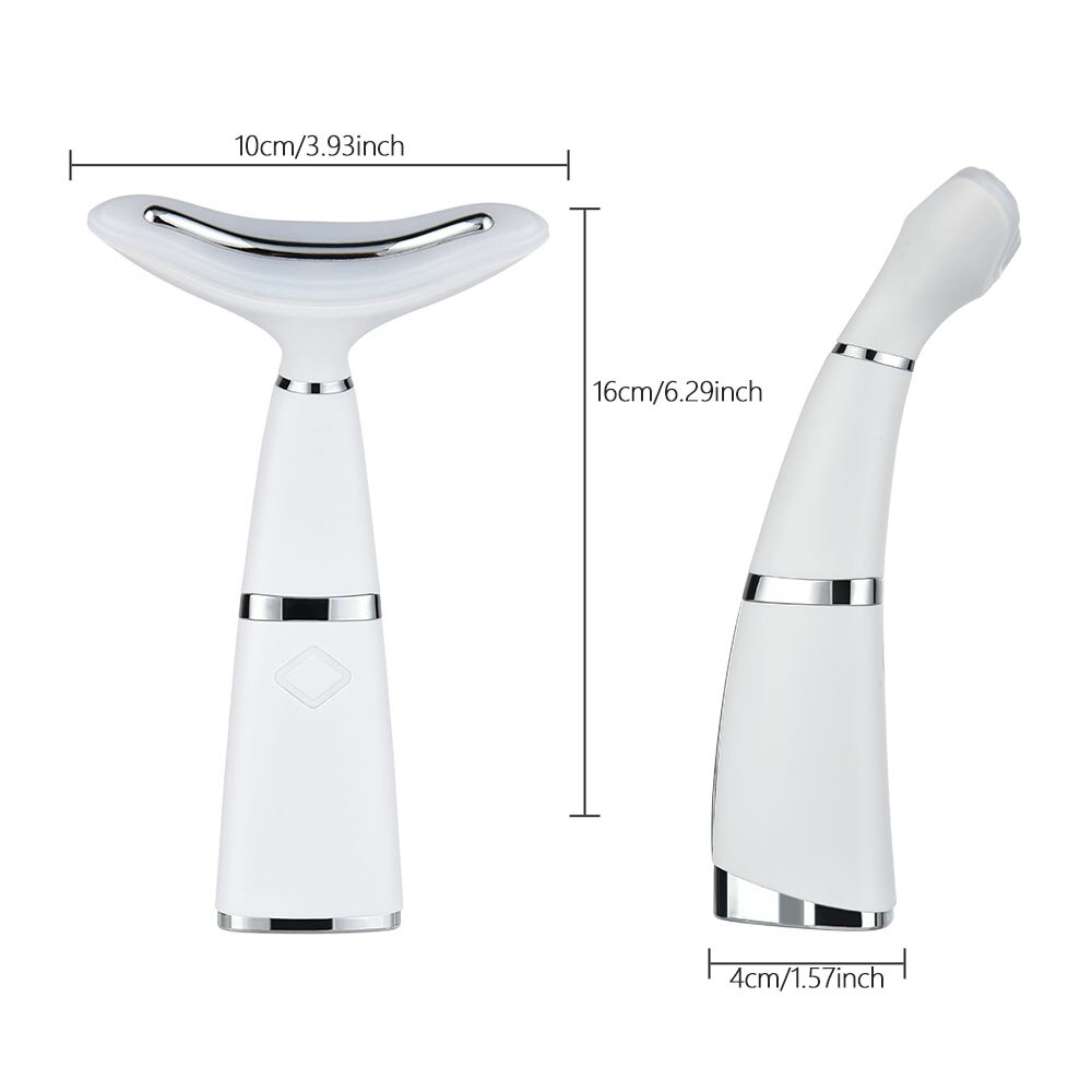 Sonic vibration skønhedsmaskine led fotonterapi hals ansigtsløftende massager anti-rynke hud opstramning dobbelthage slankere