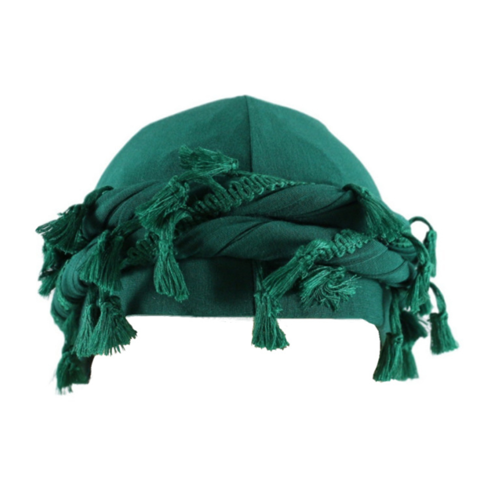 Babalet Halo Turban for Men Women Satin Lined Durag Head Wraps Skull Cap Pre-Tied Tassels Braid Beanie Vintage Twist Bonnet: MULTI