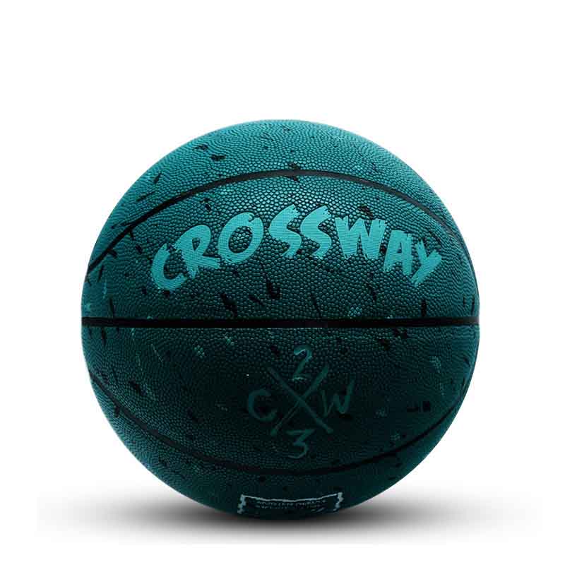 Pelota de baloncesto de PU Crossway, estándar oficial, 7 #, baloncesto Street Freestyle, Basket Ball de entrenamiento con Pin de bolsa de red: blue