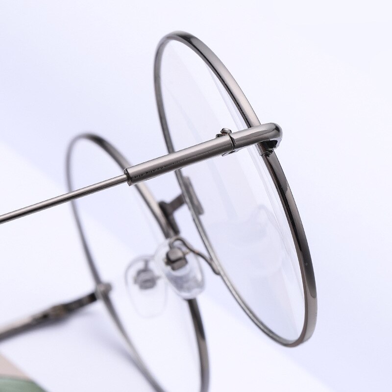 Unisex Retro Round Circle Metal Frame Eyeglasses Original Clear Lens Glasses 2 Styles Men