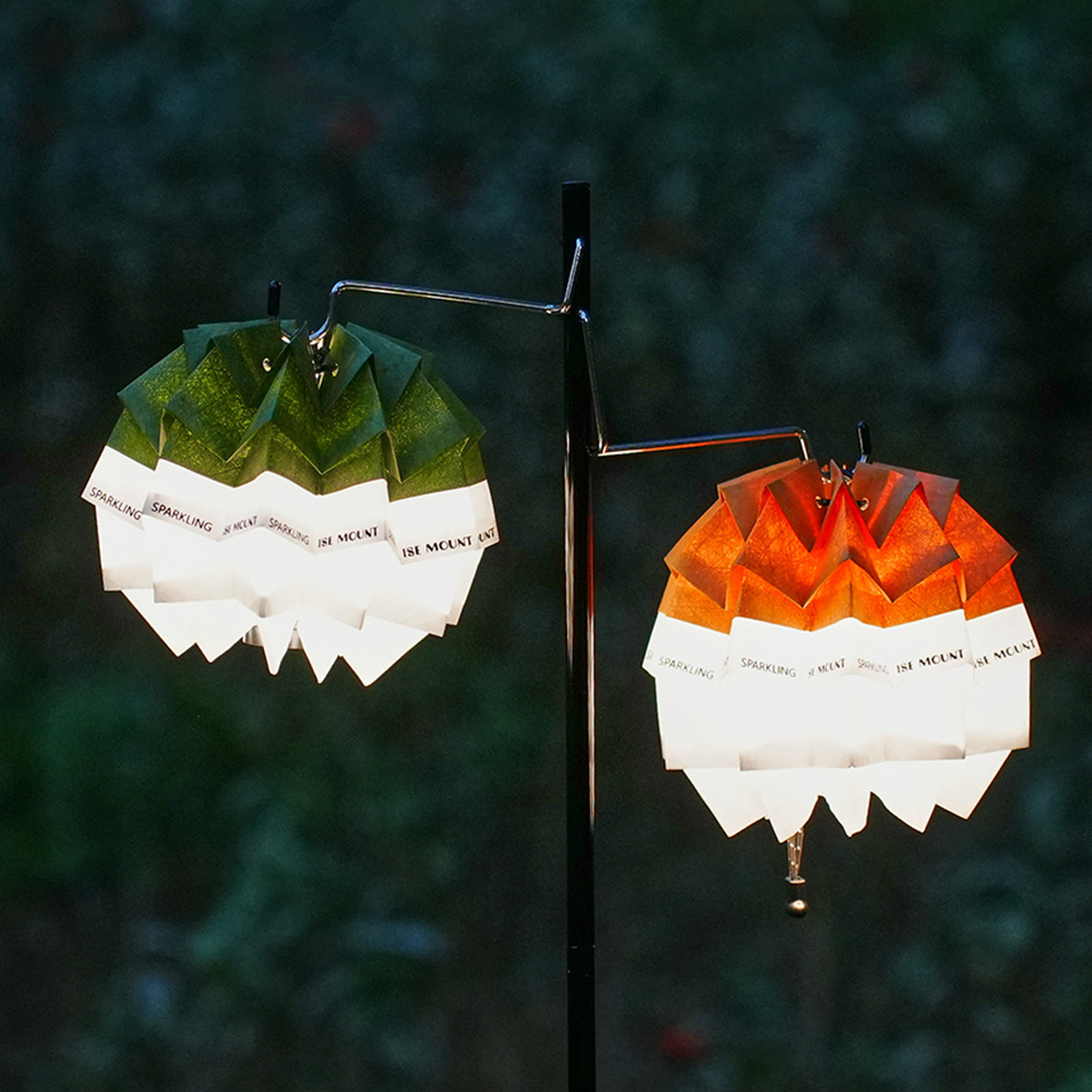 Pinecone papieren lampenkap met verstelbaar touw Outdoor Camping Lichte schaduw Opvouwbare campinglampenkap voor kamperen Wandelen