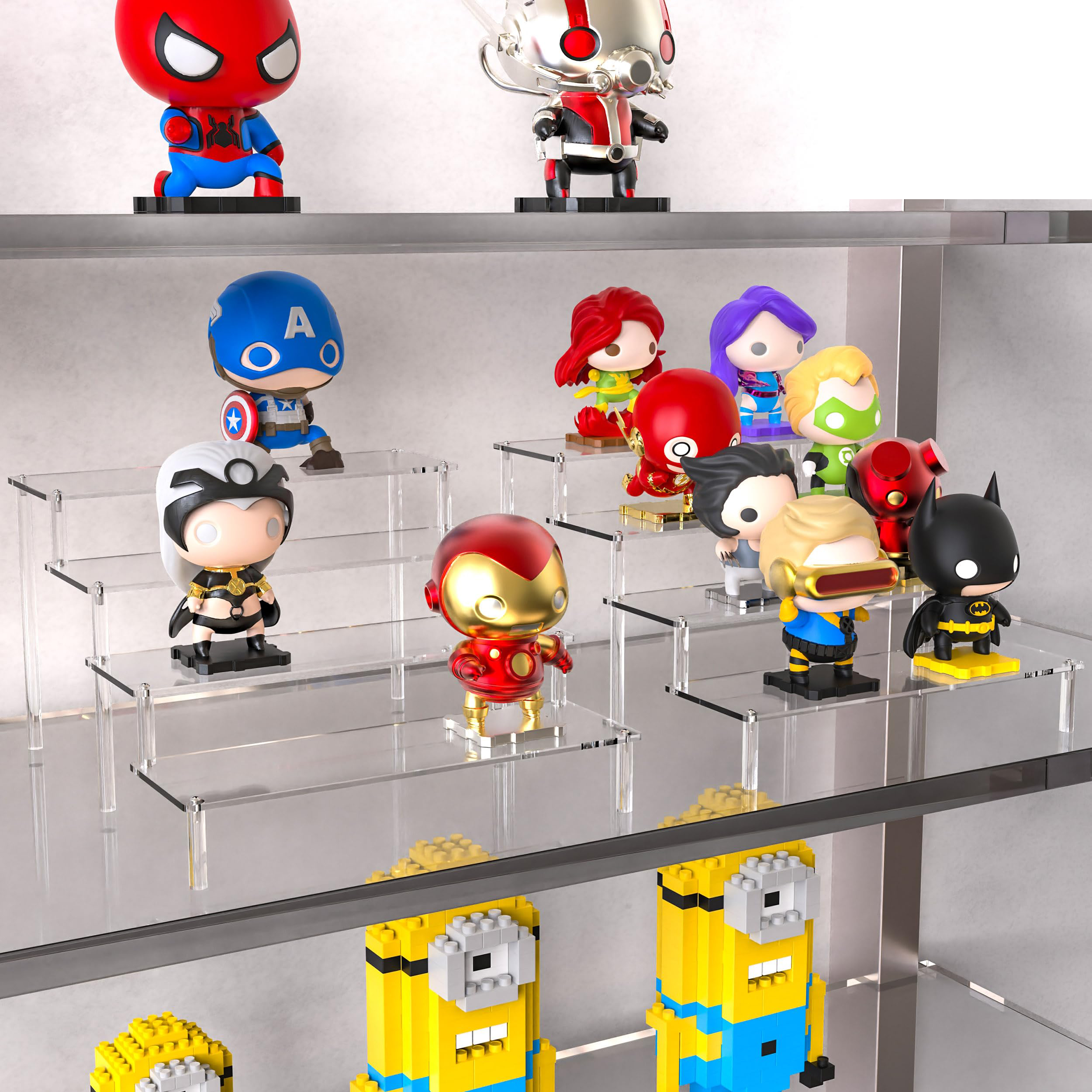 Acrylic Ladder Rack 1-5 Layer Ladder-Shaped Rack Blind Box Dessert Cake Storage Display Rack Perfume Jewelry Riser Display Rack