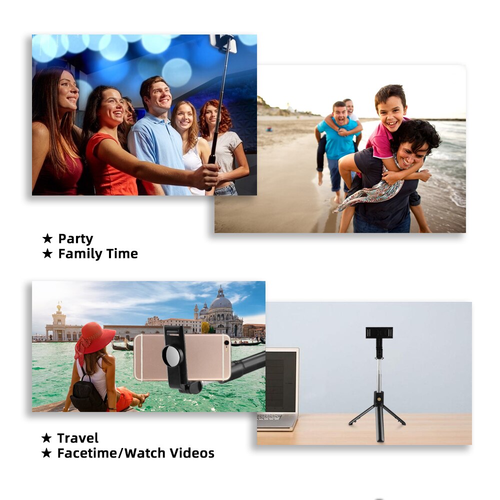 K10 kabellose, ausziehbare bluetooth-selfie-sticks mit stativfunktion und auslöser für iphone und xiaomi iphone mini