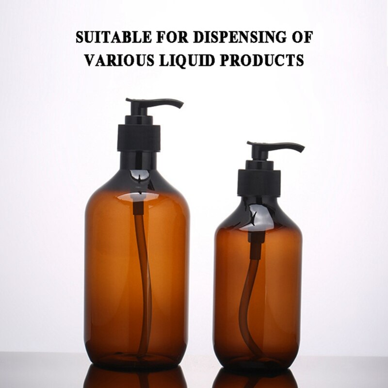 Braun Kunststoff Nachfüllbare Shampoo Flaschen Leere Seife Spender Gläser Für Shampoo Gedrückt Flasche Dusche Gel Lotion Container # L3