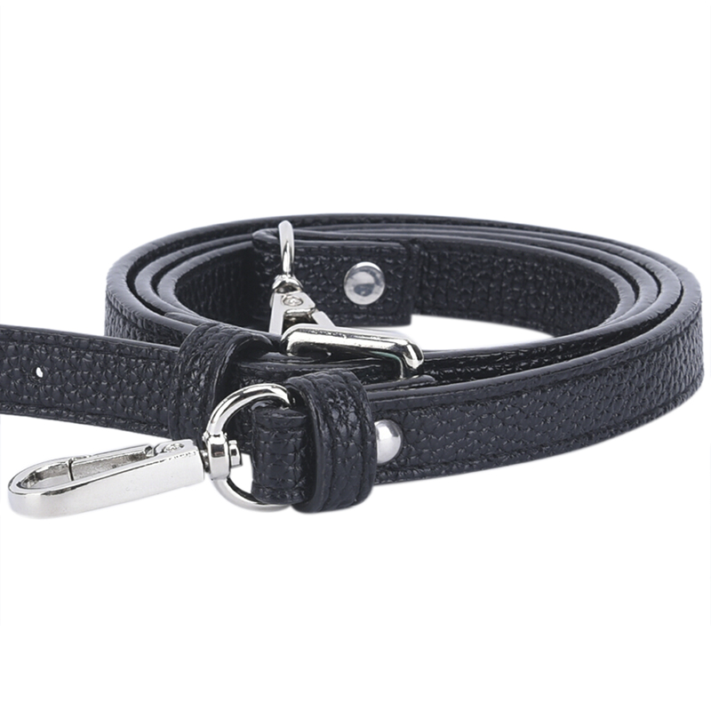 1 Pcs Lange Diy Purse Strap Pu Lederen Schoudertas Handvat 5 Kleur Beschikbaar Handtassen Riemen Strap Bag Accessoire pu Leer: Black