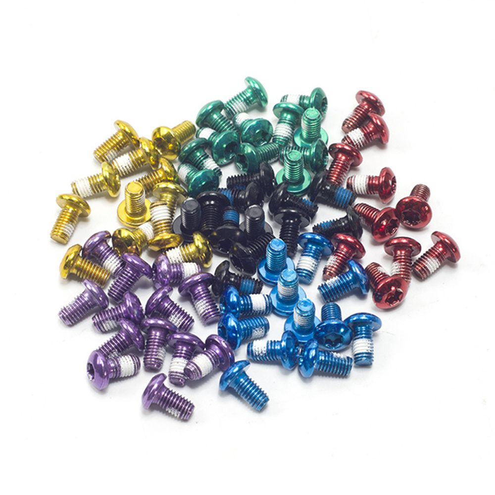 Mountain Bike 12PCS Bicycle Disc Brake Rotor T25 Torx M5x9mm Part Tool Fixing Screws T25 Screw Torx Bolts Bike Torx Screws