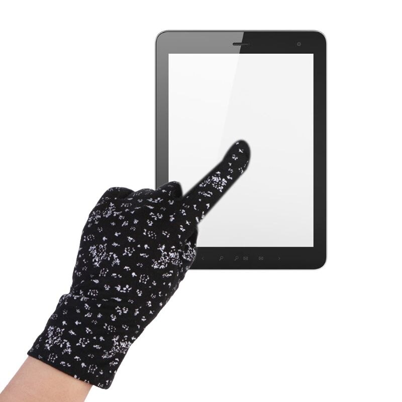 Verão feminino floral touchscreen luvas de malha antiderrapante protetor solar luvas de condução luvas de verão