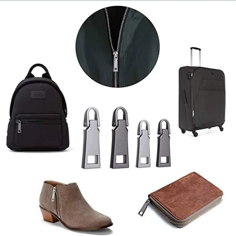 5 stuks Rits Pull Vervanging Metalen Rits Pull Reparatie Rits Pull Tab voor Bagage Koffer Rugzak Jas Zakken Jas Laarzen