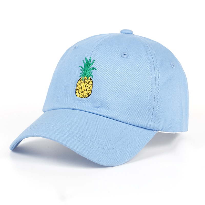 Tunica ananas broderi baseball cap bomuld 100%  hipster hat frugt ananas far hat hip hop bomuld snapback cap hatte
