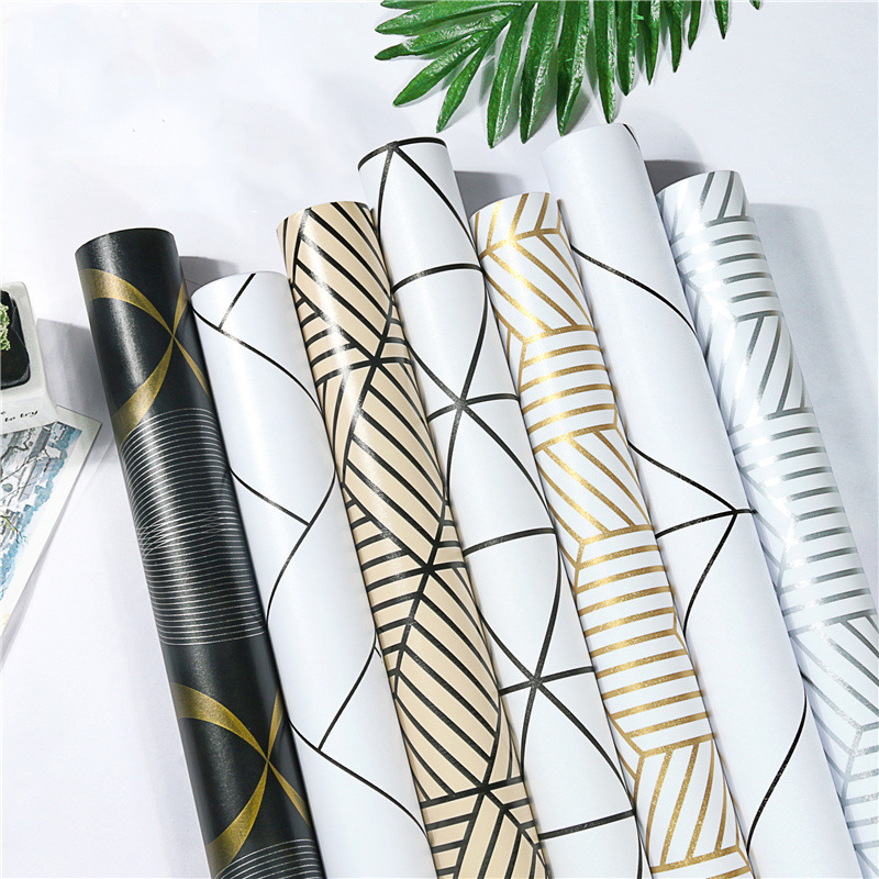 DIY Decorable Film PVC Selbst Klebe Tapete Renovable Wohnzimmer Möbel Dekorative klebrig Papier Aufkleber Vinyl Zauberstab Aufkleber