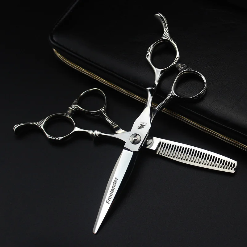 Freelander Barber Hair Scissors 6 inch Hairdressing Scissors With Japan Sink Screw Hair Cutting Thinning Scissors