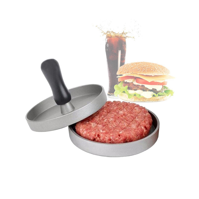 Non-stick hamburger pressemaskine oksekød grill skimmel gør perfekte patties hjemmelavet aluminium maker burger presse