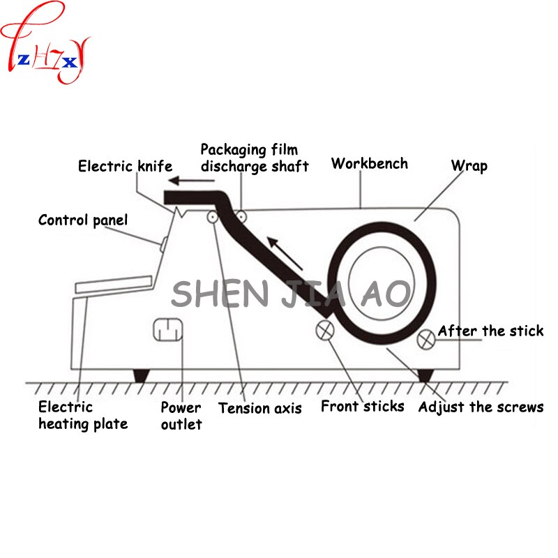 1pc 220V MW-450 plastic wrap machine supermarket vegetables and fruits cling film Da Baoji plastic film cutting machine