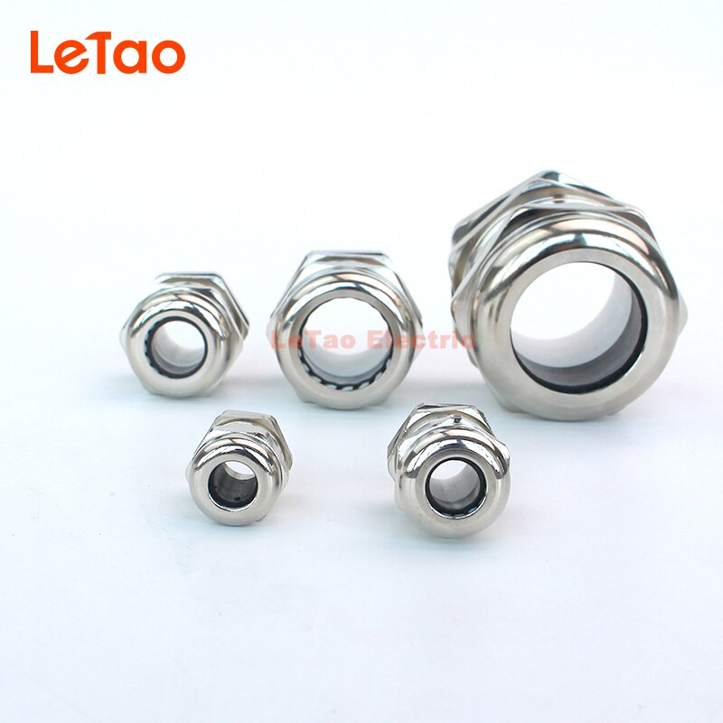 1pc PG42 Brass nickel plated threaded cable gland Waterproof metal connector IP68 cable entry electrical joint for32-38mm