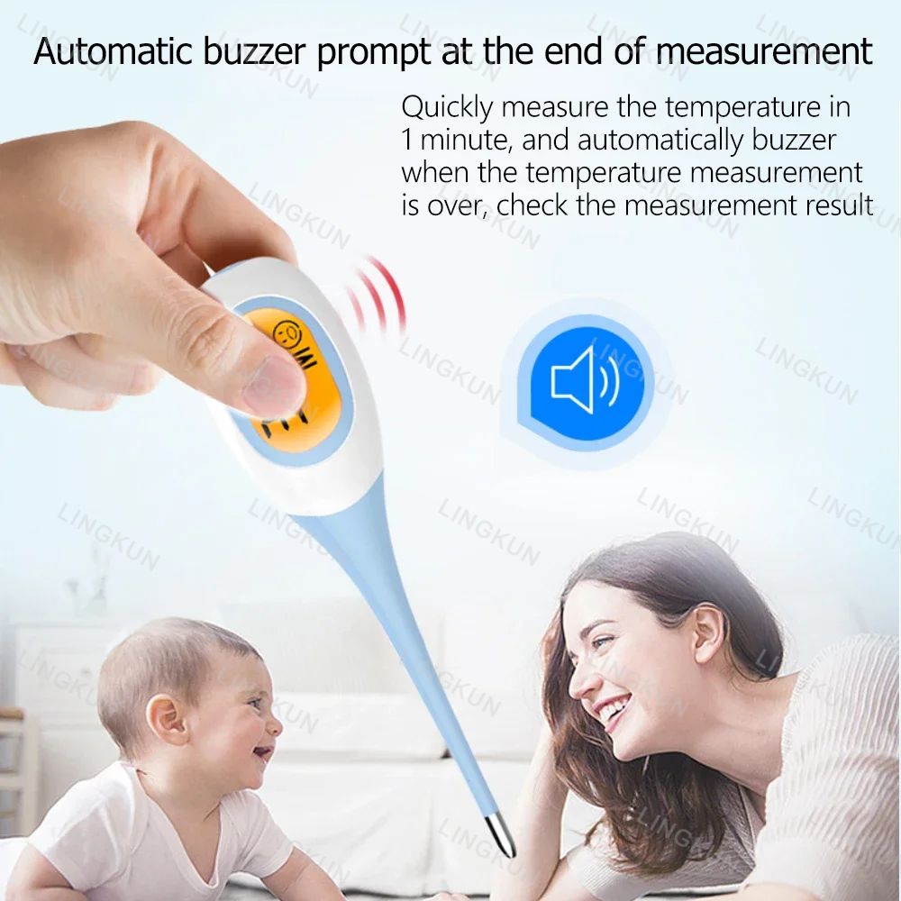 Termómetro rápido de silicona 8S para fiebre, termómetro Digital infrarrojo para el cuerpo Basal, pantalla LED de temperatura Rectal para axila Oral