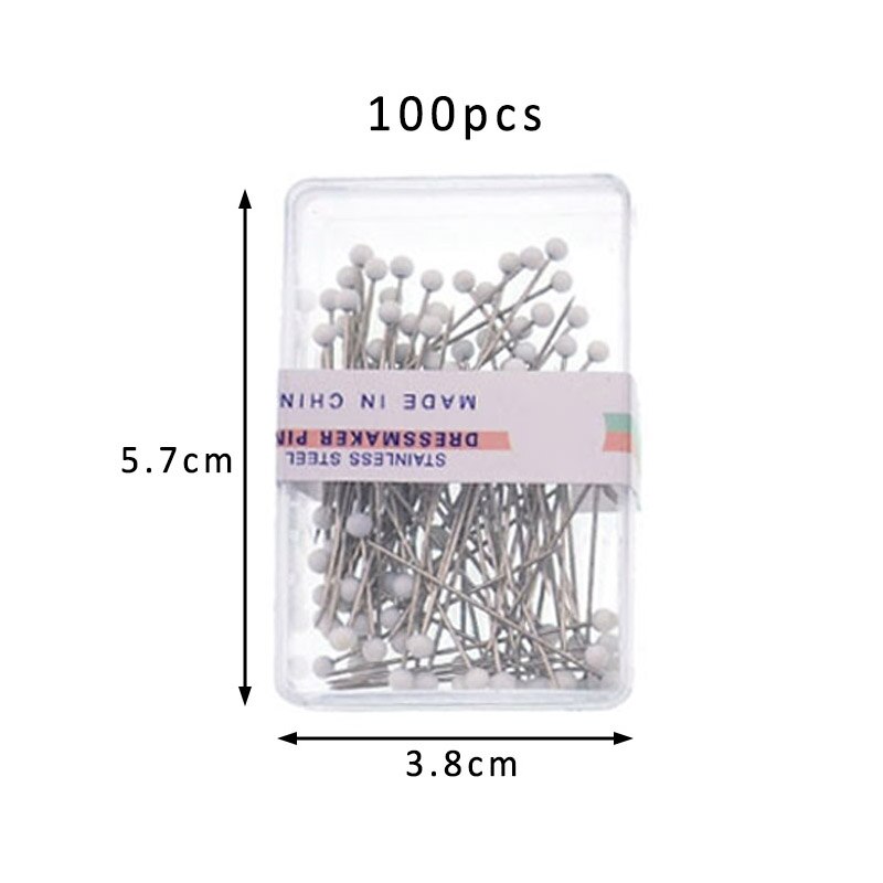 Naaien Gereedschap Plastic/Rvs Diy Dressmaking Pins Bloemisten Naaien Pin 3 Kleuren Voor Corsage Multi Purpose Parel Hoofd: WHITE