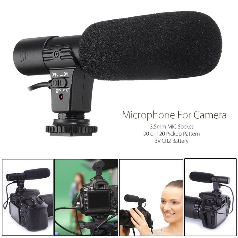 3.5Mm Universele Microfoon Voor MIC-01 Dslr Camera Gevoelige Externe Stereo Microfoon Voor Canon Nikon Dslr Camera Dv Camcorder