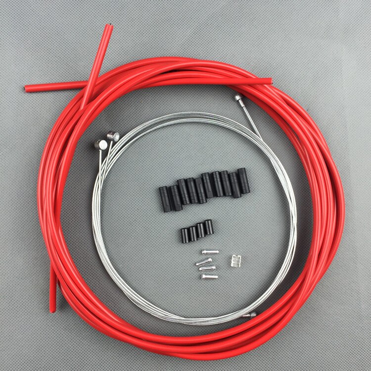 JAGWIRE – Kit de ligne de frein vtt, boîtier de vélo de route, ensemble de câbles de tuyau, Kit de levier de ligne de frein pour shimano Sram,10 couleurs: Red