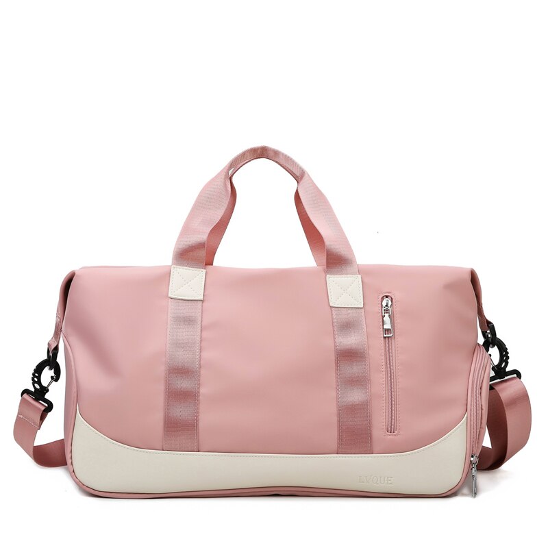 Brauch trocken nass Fitness Tasche Nylon Ausbildung Schulter Männer Tasche Reisen Yoga Fitnessstudio Tasche schwimmen Frauen Gymtas Tasche tragen an Gepäck duffle Tasche: Rosa