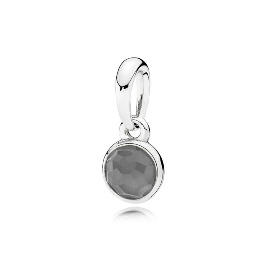 100% 925 Sterling MARCH DROPLET NECKLACE PENDANTJULY DROPLET NECKLACE PENDANT FEBRUARY DROPLET NECKLACE PENDANT Dangle Charm: 390396MSG