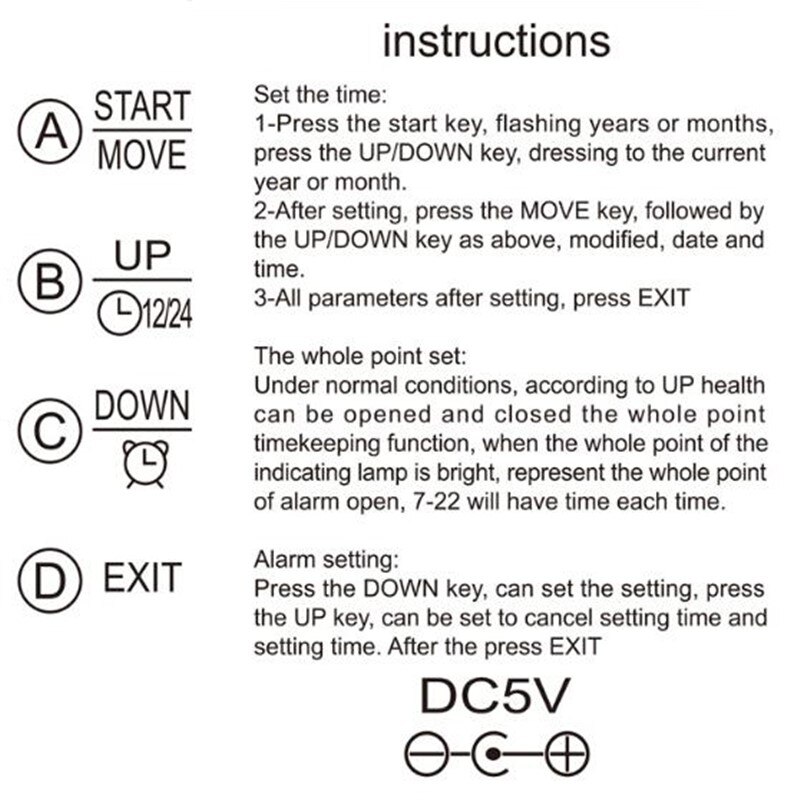 Large Electronic Wall Clock Alarm Hourly Chime Function Calendar Temperature Display Table Clocks With Plug Digital LED Clocks