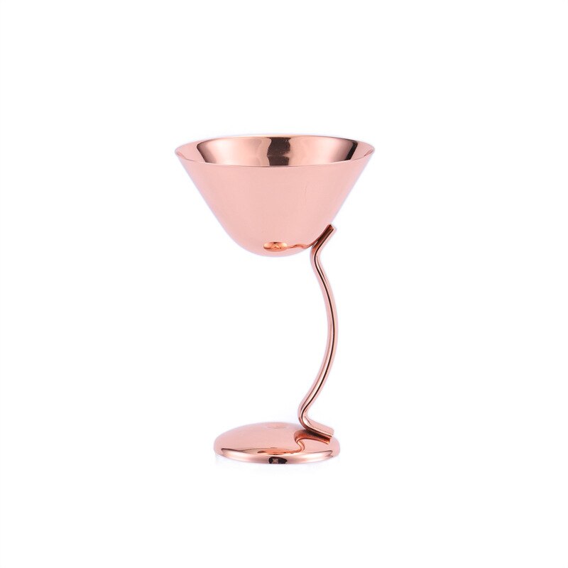Copa de vino de acero inoxidable 304, copas de champán de metal anticaídas, oro rosa, cóctel, Martini: Martini Glass A