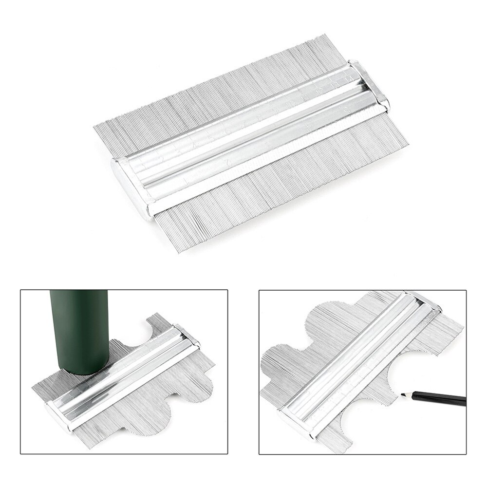 150mm Contour Gauge Profile Gauge Metal Marking Gauge Stainless Steel Multi-Functional Woodworking Measure Tool