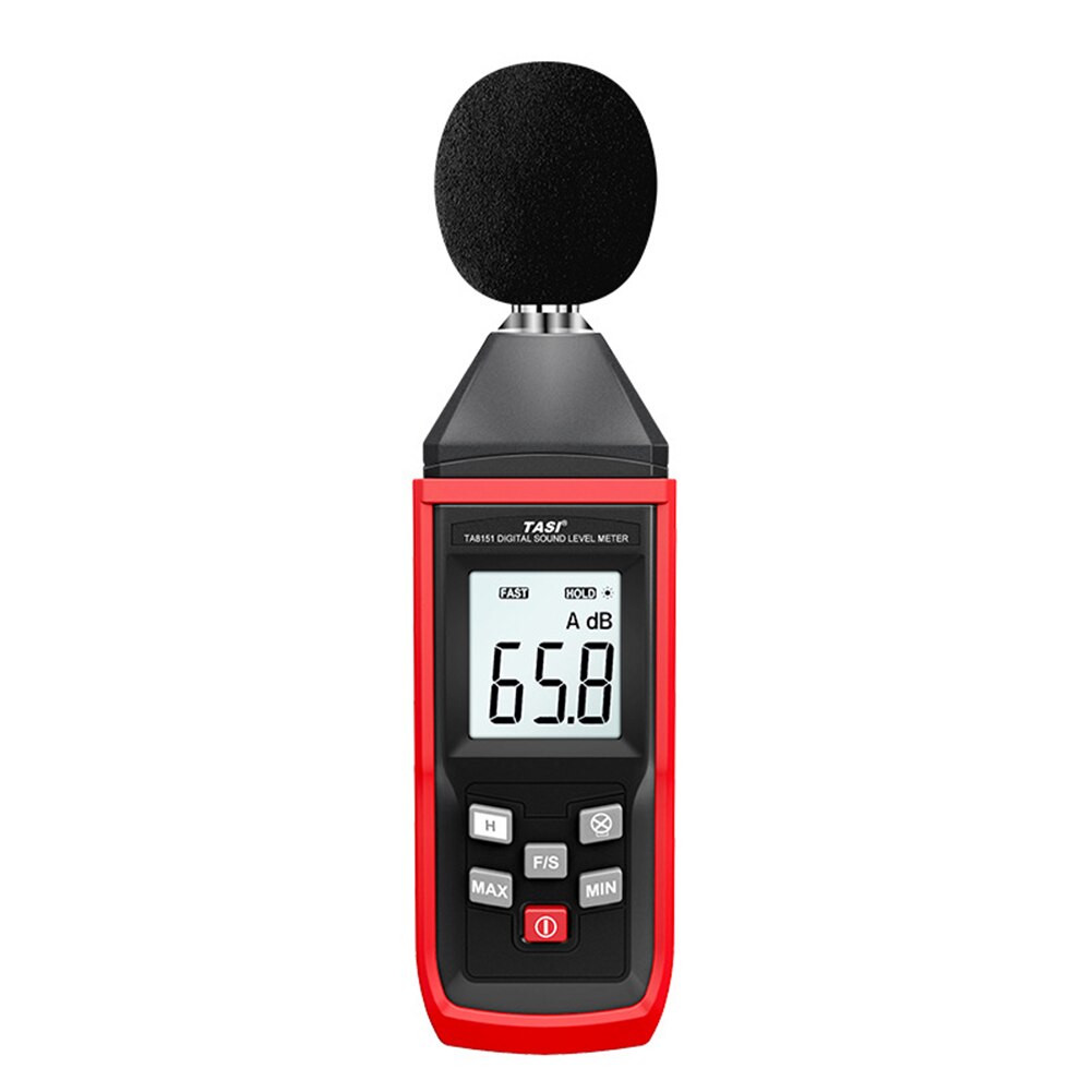 TA8151 Audio Measuring Instrument Alarm Audio Sound Level Meter LCD Volume Measuring Tool Decibel Monitoring Tester