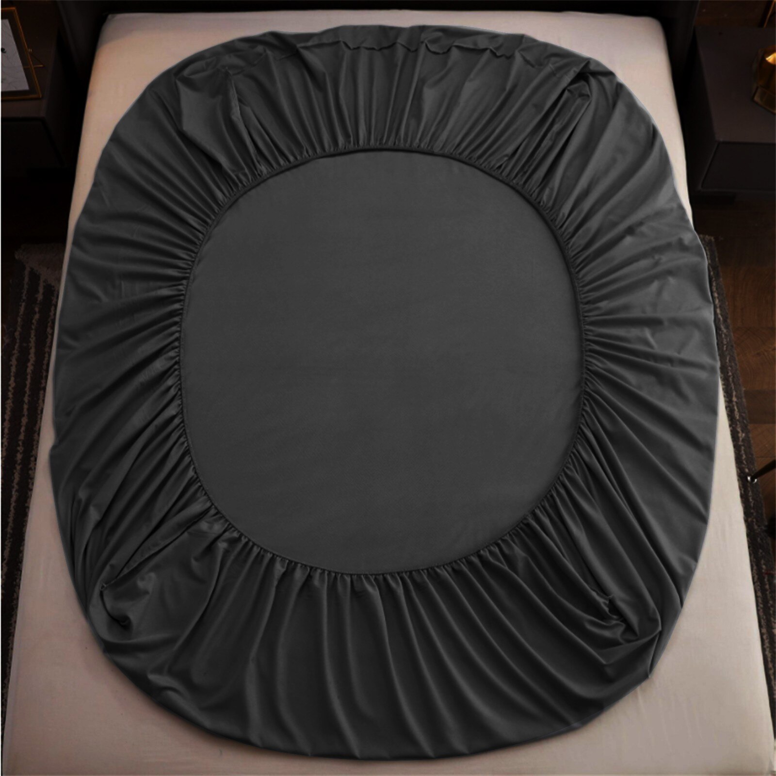 Zachte Polyester Hoeslaken Matrashoes Absorberende Sneldrogende Lakens Effen Kleur Bed Mat Grijpers Elastische Band Bed Cover