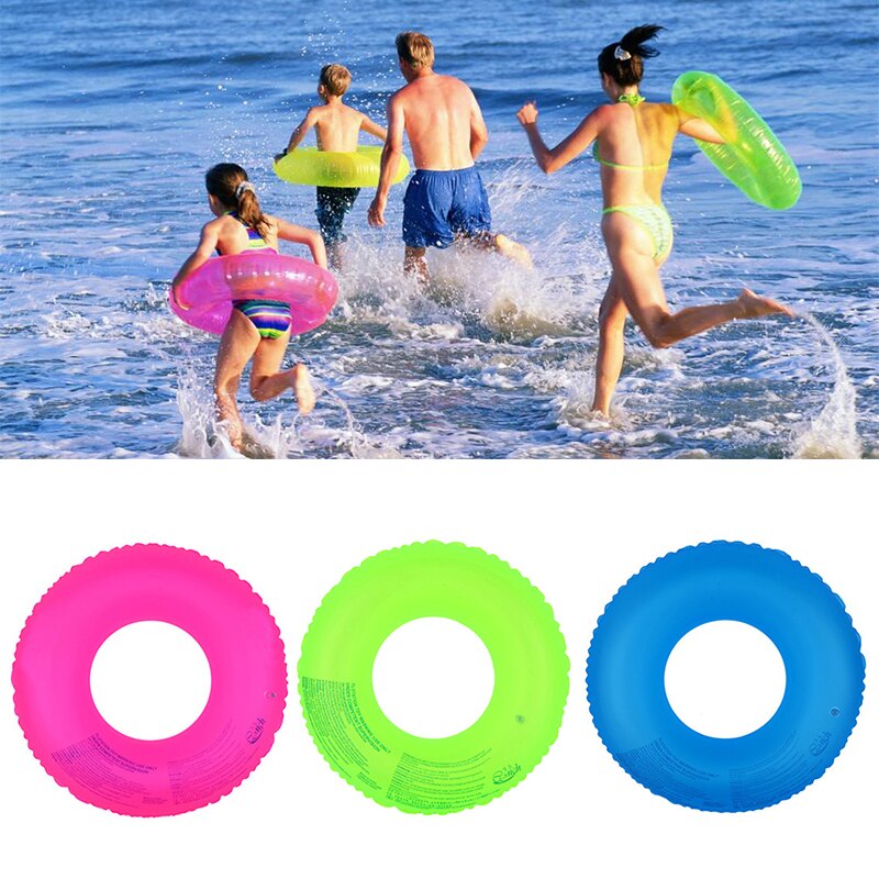 Sommar badring vuxen barns sommar utomhus uppblåsbara fluorescerande simcirkel simbassäng simringar