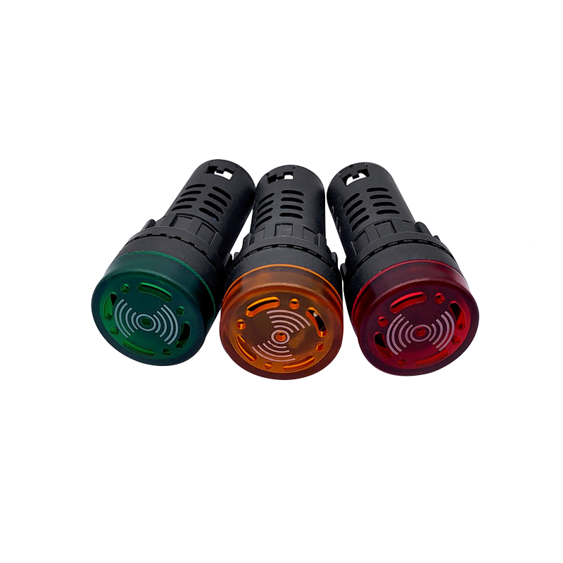 1 Uds AD16-22SM zumbador sonido intermitente luz LED intermitente indicador AC/DC alarma 12V 24V 110V 220V lámpara