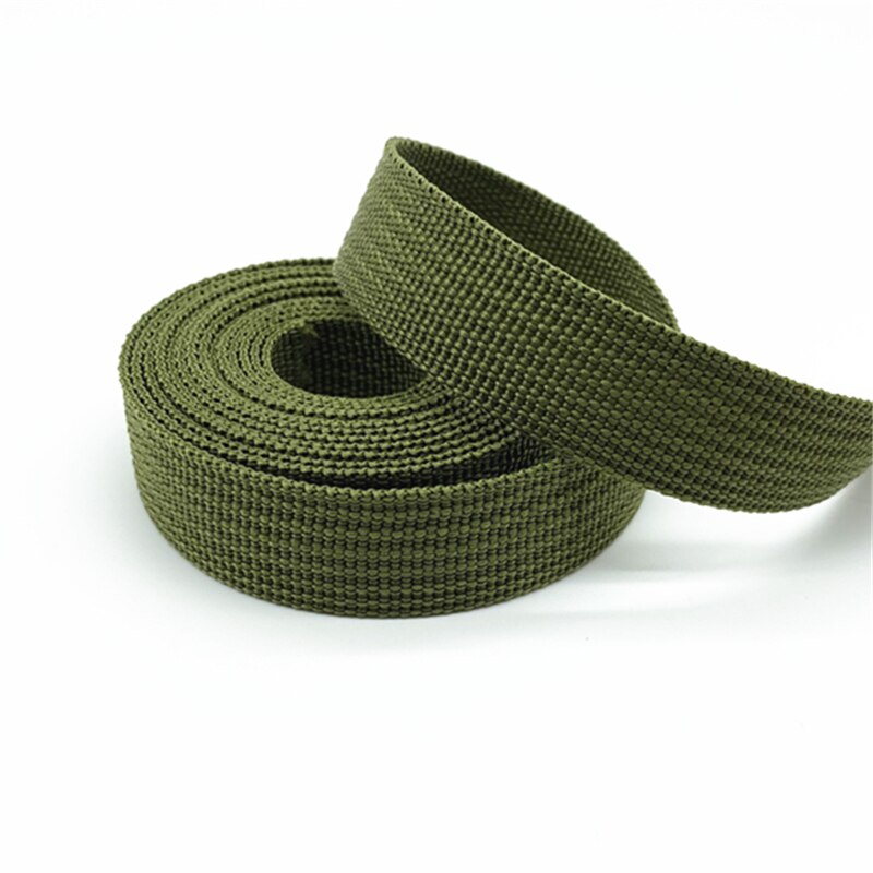 2 jardy 20mm płótno wstążka saszetka na pasek taśma nylonowa taśma zwierzę domowe taśma plecakowa taśma szyta torba akcesoria robić paska # RoLi: armia zielony