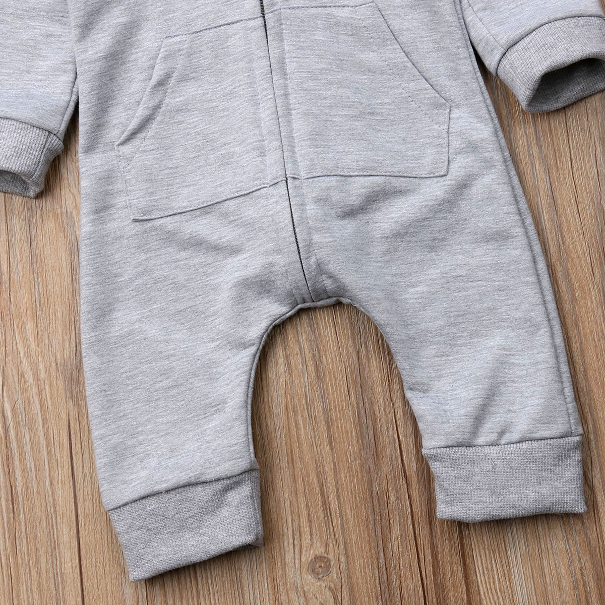 0-24M Newborn Baby Boys Girls Shark Long Sleeve Romper Hooded Playsuit Spring Autumn Baby Kids Outfits Costume