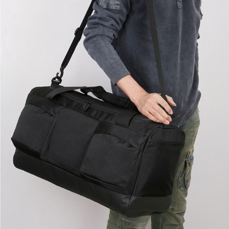 Waterdicht Heren Reistassen Canvas Casual Duffle Tas Lange Riem Anti-kras Multi-pocket Grote Capaciteit Handtassen XA138K