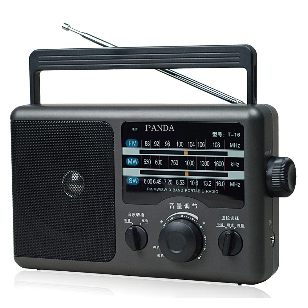 Radio AM FM Radio Transistor Kurzwellenradio, angetrieben durch 3 V, zwei Batterien oder zu Hause, großer Knopf, geeignet für den Innen- und Außenbereich: Default Title