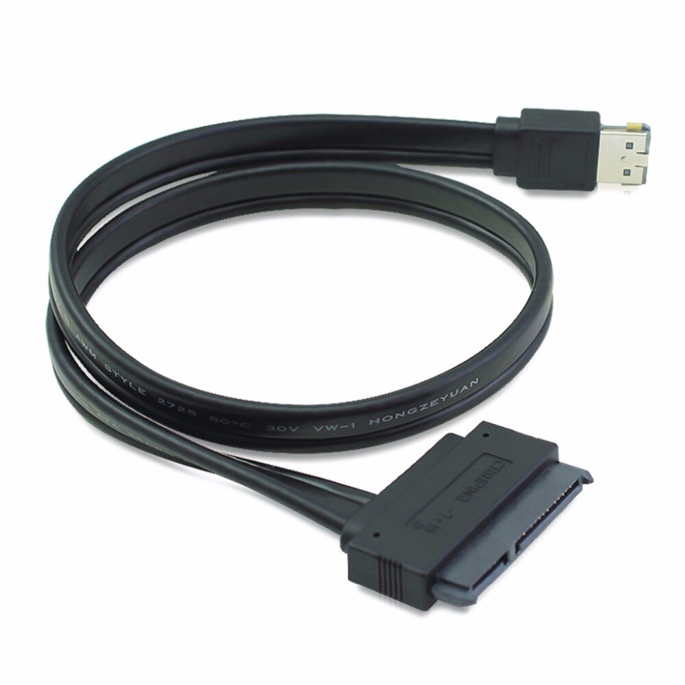 Jimier CY Power eSATA USB 2 0 conector combinado a 2 5 "SATA 22Pin Cable de disco duro de 50cm Cable