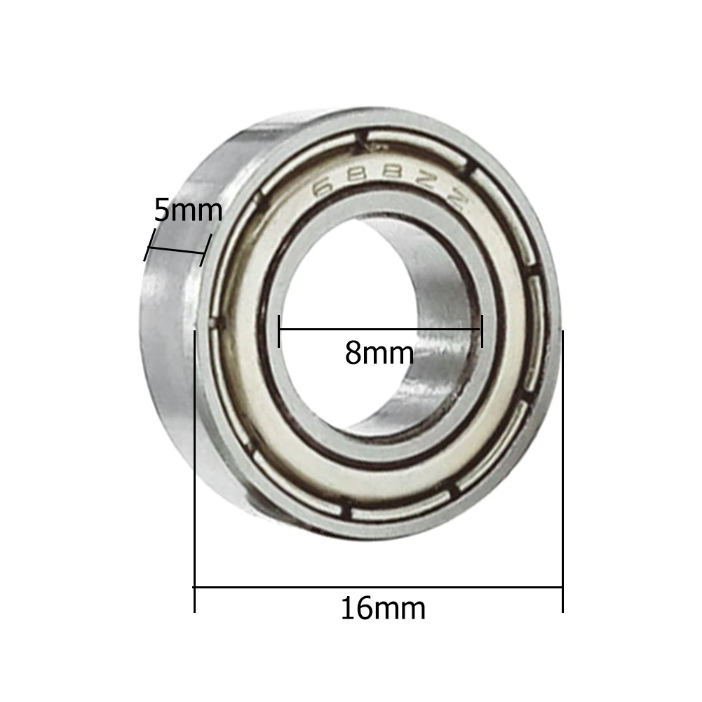 Kugellager 688zz 608zz 623zz 626zz 685zz 607zz Miniatur Lagerbier mit tiefer Mutter für Skateboard-Rolle-3D-Druckerlager: Braun / 10 Stücke