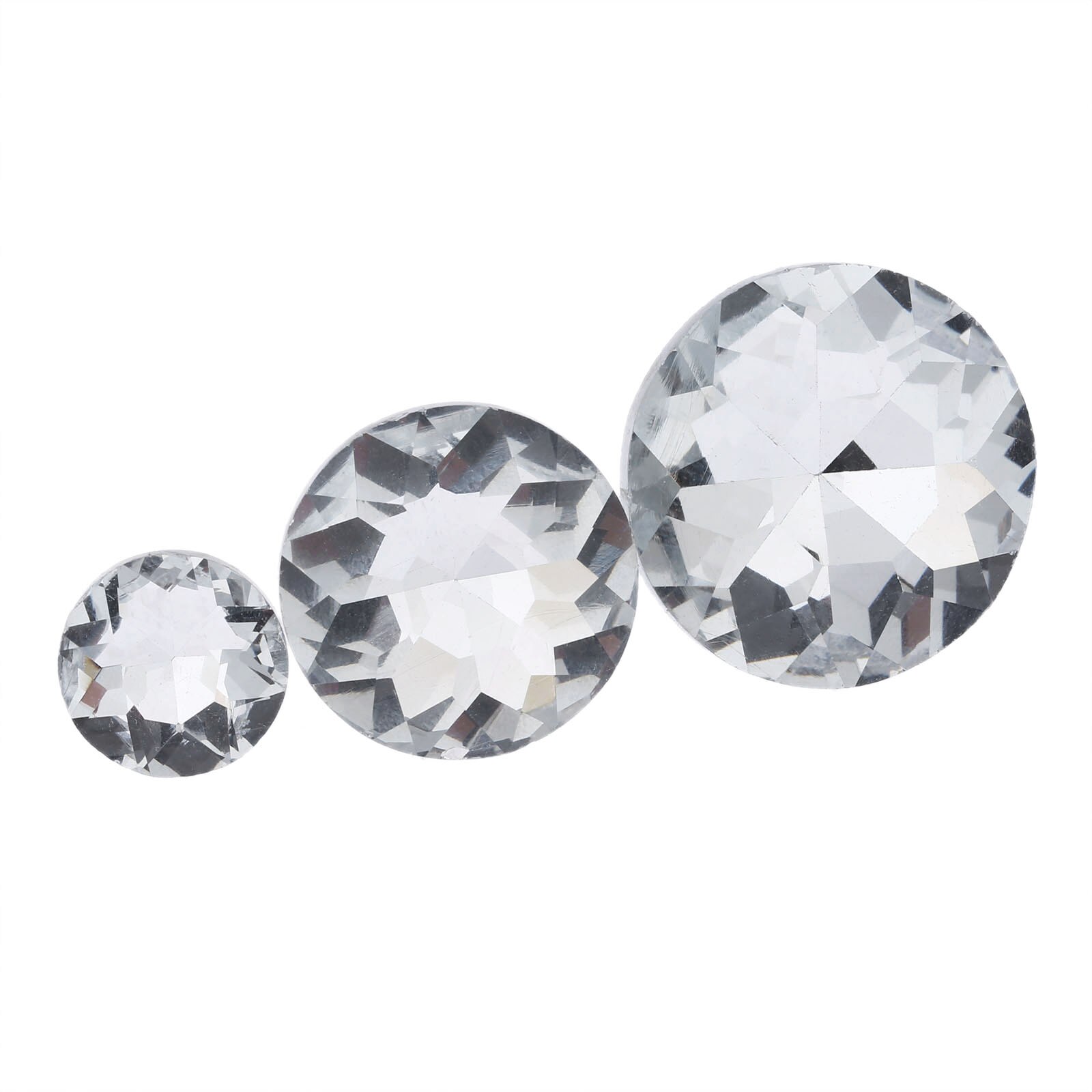 10pcs Diamond Upholstery Buttons Crystal Nail Gem Decorative Tacks Studs 16/25/30mm Craft Handmade Leather Sofa Bag Board