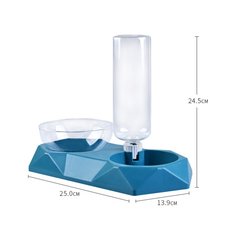 Voerbak voor huisdieren, dubbele voerbak voor katten met automatische waterdispenser, voerbak voor honden en katten, drinkbak voor katten, verhoogde staande voerbak: 10