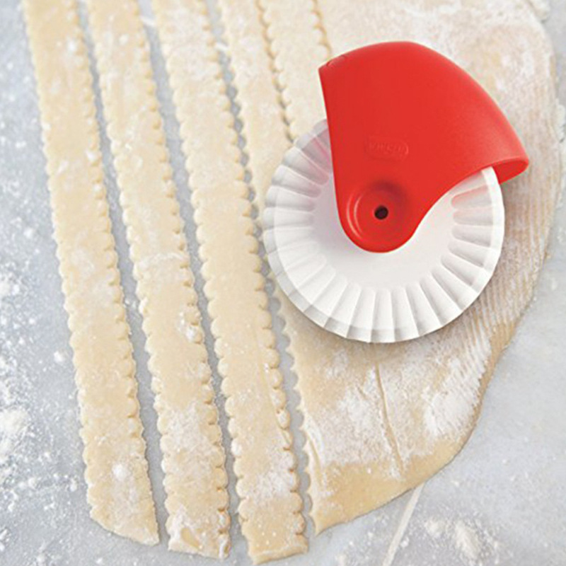 Pizza Gebäck Gitterschneider Gebäck Kuchen Dekor Cutter Kunststoff Rad Rolle für Gebäck Gebäck Kuchen Kruste Backschneider Bar Werkzeug