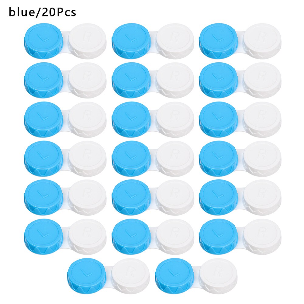 20 PCS Occhiali Cosmetici Lenti A Contatto Box Caso di Lenti A Contatto per Gli Occhi Kit da viaggio Titolare Contenitore di Viaggio Accessaries All&#39;ingrosso: blue