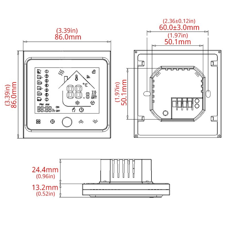 Intelligente Temperatuurregelaar Voice / Wifi / App Controle Voor Alex / Google Home / Tmall Genie/Rokd/speaker