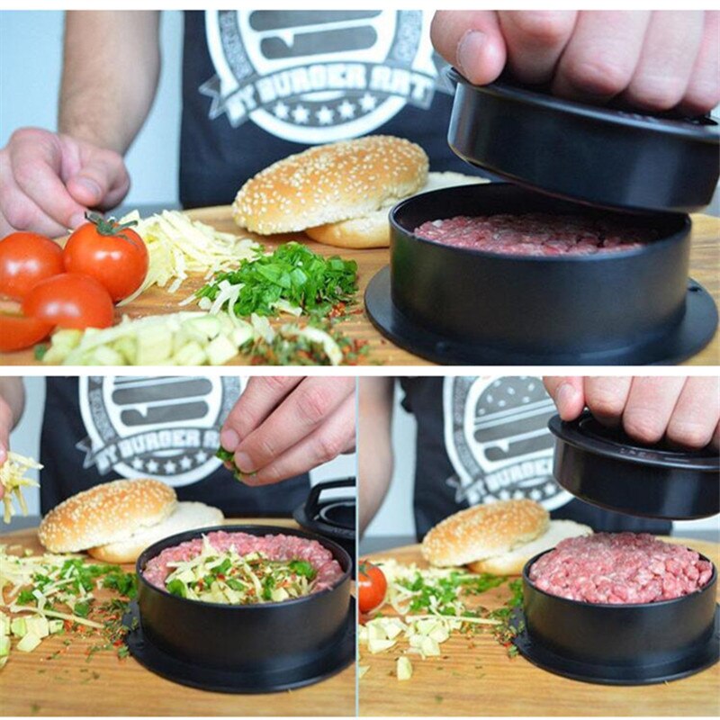 Nicht Stock 3-in-1 ausgestopft Burger Presse Hamburger Patty Formen Hersteller Küche Werkzeuge für Verschiedene Patty Größe